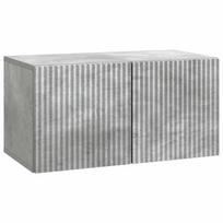 vidaXL Sieninė TV spintelė 59,5 x 31 x 30 cm Betono pilka