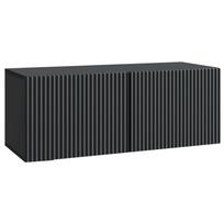 vidaXL Sieninė TV spintelė 78,5 x 31 x 30 cm Juoda Apdirbta mediena