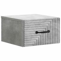 vidaXL Sieninis naktinis staliukas Betono pilka 34,5 x 33 x 20 cm