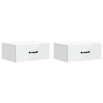 vidaXL Sieninis naktinis staliukas 2 vnt. Balta 49 x 34,5 x 20 cm