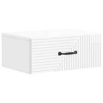 vidaXL Sieninis naktinis staliukas Itin blizgi balta 49 x 34,5 x 20 cm