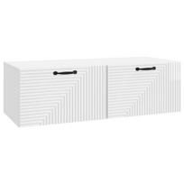 vidaXL Sieninė TV spintelė Itin blizgi balta 98 x 41 x 30 cm