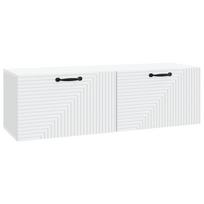 vidaXL Sieninė TV spintelė Balta 98 x 31 x 30 cm Apdirbta mediena