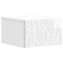 vidaXL Sieninis naktinis staliukas Itin blizgi balta 49 x 34,5 x 20 cm