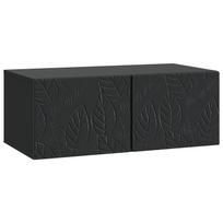 vidaXL Sieninė TV spintelė 98 x 31 cm Juoda Apdirbta mediena