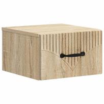 vidaXL Sieninis naktinis staliukas Sonoma ąžuolas 34,5 x 33 x 20 cm