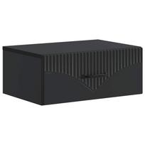 vidaXL Sieninis naktinis staliukas su stalčių Juoda 49 x 34,5 x 20 cm