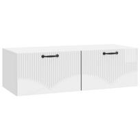 vidaXL Sieninė TV spintelė 98 x 41 x 30 cm Itin blizgi balta