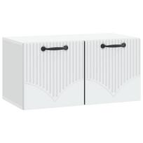 vidaXL Sieninė TV spintelė Balta 59,5 x 31 x 30 cm Apdirbta mediena
