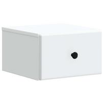 vidaXL Sieninis naktinis staliukas su stalčių Balta 34,5 x 33 x 20 cm