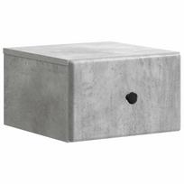 vidaXL Sieninis naktinis staliukas Betono pilka 34,5 x 33 x 20 cm