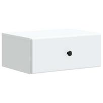 vidaXL Sieninis naktinis staliukas su stalčių Balta 49 x 34,5 x 20 cm