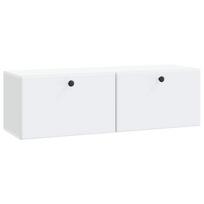 vidaXL Sieninė TV spintelė 98 x 31 x 30 cm Balta Apdirbta mediena