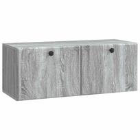 vidaXL Sieninė TV spintelė 78,5 x 31 x 30 cm Pilka Sonoma
