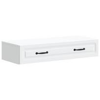 vidaXL Sieninis šoninis staliukas Balta 87,5 x 34,5 x 17 cm