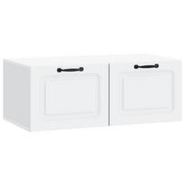 vidaXL Sieninė TV spintelė Balta 78,5 x 41 x 30 cm Apdirbta mediena