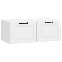 vidaXL Sieninė TV spintelė Itin blizgi balta 78,5 x 41 x 30 cm
