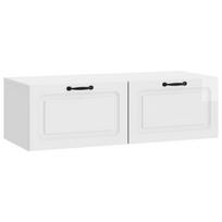 vidaXL Sieninė TV spintelė Itin blizgi balta 98 x 41 x 30 cm