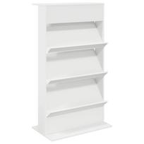 vidaXL Žurnalų stovas Balta 70 x 41 x 126 cm Apdirbta mediena