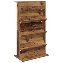 vidaXL Žurnalų stovas Senas medis 70 x 41 x 126 cm Apdirbta mediena
