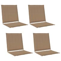 vidaXL Sėdynės ir nugaros pagalvėlės Poliesteris Taupe 47 x 45 x 2 cm