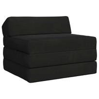 vidaXL Sulankstomas Sofos Lova Juoda 70 x 60 x 49 cm Aksomas