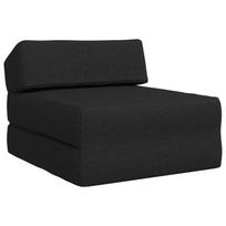 vidaXL Sulankstomas Sofos Lova Juoda 60 x 70 x 41 cm Audinys