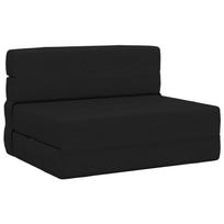 vidaXL Sulankstomas Sofos Lova Juoda 100 x 80 x 60 cm Audinys