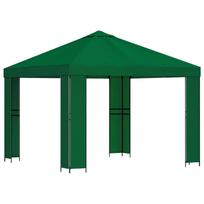 vidaXL Pavėsinė 3 x 3 m Žalia Poliesteris ir plienas 190 gsm