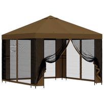 vidaXL Sodo pavėsinė su šoninėmis sienelėmis 3 x 3 m Taupe