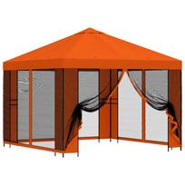 vidaXL Sodo pavėsinė su šoninėmis sienelėmis 3 x 3 m Oranžinė
