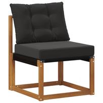 vidaXL Lauko vidurinė sofa Kietas akacijos medis ir tekstilenas