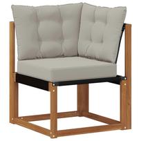 vidaXL Lauko kampinė sofa Kietas akacijos medis ir tekstilenas