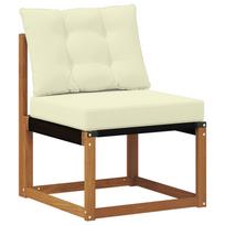 vidaXL Lauko vidurinė sofa Kietas akacijos medis ir tekstilenas