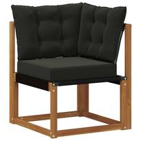 vidaXL Lauko kampinė sofa Kietas akacijos medis ir tekstilenas
