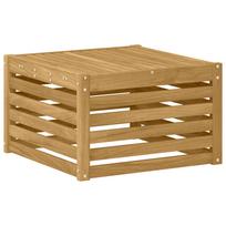 vidaXL Lauko stalas Kietos akacijos mediena Balta 59 x 59 x 37 cm