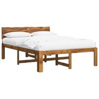 vidaXL Dviejų lovų rėmas su galvūgaliu ROSTOCK Natūrali 140 x 190 cm
