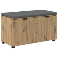 vidaXL Batų suolas su pagalve Artisano ąžuolo 80 x 38 x 46 cm
