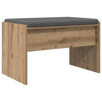 vidaXL Batų suoliukas su pagalvėle Artisano ąžuolo 63 x 38 x 40 cm