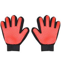 2PCS Pet Grooming Glove Effective Massage for Dog Cat Hair Remove Gloves Dog Gentle Deshedding Cleaning Brush cepillo para perro rožinė