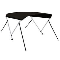 vidaXL Bimini viršaus stogelis, juodas, 180x150x110cm, 2 lankų rėmas
