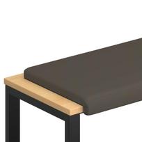 vidaXL Suoliuko pagalvė Dirbtinė oda Pilka Gylis 35 cm
