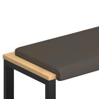 vidaXL Suoliuko pagalvė Dirbtinė oda Pilka Gylis 35 cm