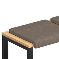 vidaXL Suoliuko pagalvė 4 vnt. Dirbtinė oda Pilka Gylis 35 cm