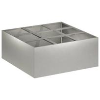 vidaXL Sodo vazonas Sidabrinė 100 x 100 x 20 cm Nerūdijantis plienas