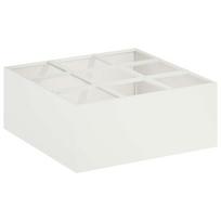 vidaXL Sodo vazonas Balta 100 x 100 x 30 cm Šaltai valcuotas plienas