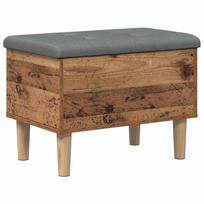 vidaXL Saugojimo suolas su pagalve Ąžuolo mediena 62 x 42 x 46 cm