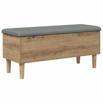 vidaXL Saugojimo suolas su pagalve Artisan ąžuolo 102 x 42 x 46 cm