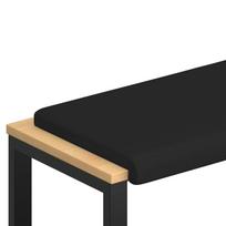 vidaXL Suoliuko pagalvė Dirbtinė oda Juoda Gylis 35 cm