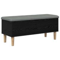vidaXL Saugojimo suolas su pagalve Juodojo ąžuolo 102 x 42 x 46 cm